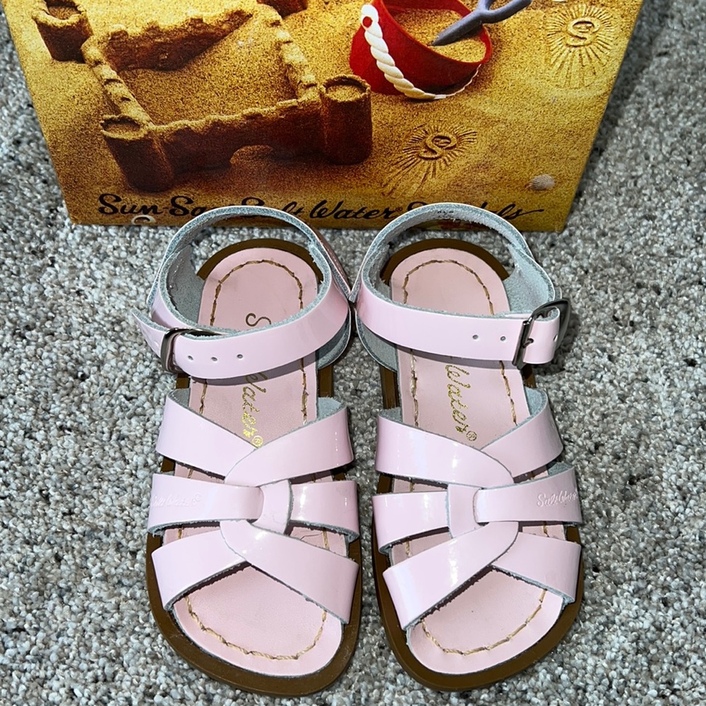 AUTH NIB Salt Water the Original Sandal Toddler Little Kids SHINY PINK
